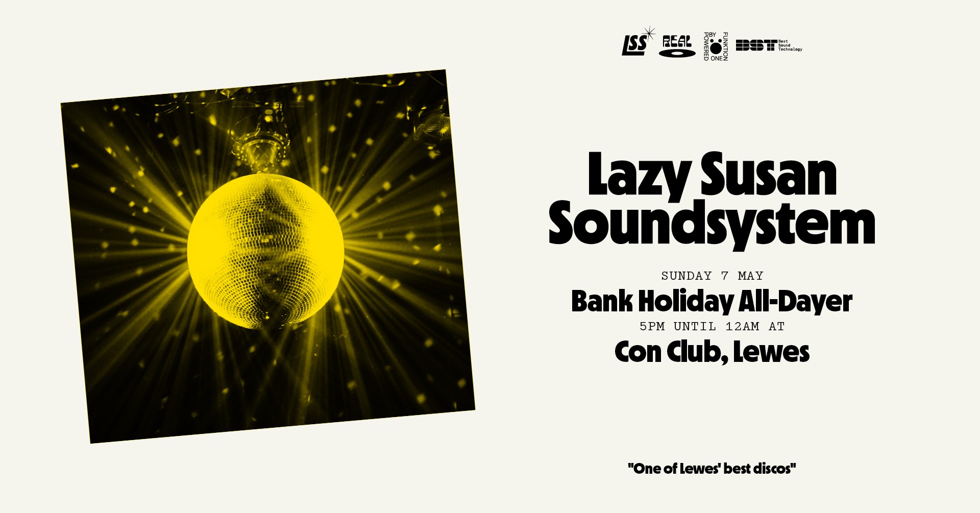 Lazy Susan Soundsystem Bank Holiday All-Dayer